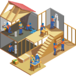 illustration de métiers de la construction