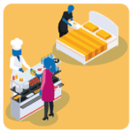 illustration de métiers de l'hotellerie-restauration