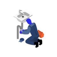 illustration du métier de plombier