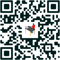 qr code avec au centre un opérateur intervenant sur un sartphone. le qr code permet de télécharger du vocabulaire illustré à importer dans l'application Mobilex