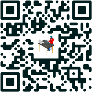 qr code avec au centre un opérateur intervenant sur un sartphone. le qr code permet de télécharger du vocabulaire illustré à importer dans l'application Mobilex