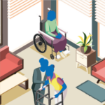 illustration de l'aide à la personne en Ehpad